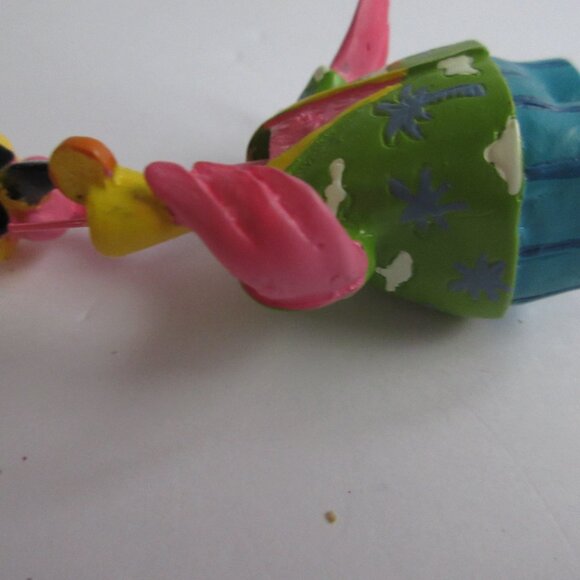 Pink Flamingo with Cocktail Christmas Ornament Dangle Legs 7" Beach Tropical - Picture 12 of 13